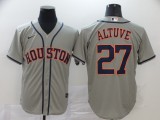 MLB Houston Astros #27 Altuve Grey Game Nike Jersey
