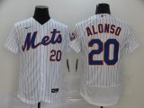 MLB New York Mets #20 Alonso White Flex Base Elite Jersey