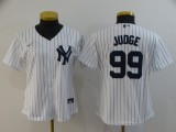 Women MLB New York Yankees #99 Aaron Judge White Game Nike Jersey