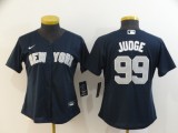 Women MLB New York Yankees #99 Aaron Judge Blue Game Nike Jersey