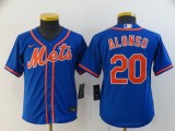 Youth MLB New York Mets #20 Alonso Blue Game Nike Jersey