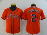 Youth MLB Houston Astros #2 Bregman Orange Game Nike Jersey