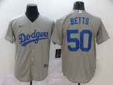 MLB Los Angeles Dodgers #50 Betts Grey Game Nike Jersey