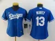 Women MLB Los Angeles Dodgers #13 Muncy Blue Game Nike Jersey