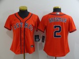 Women MLB Houston Astros #2 Bregman Orange Game Nike Jersey