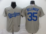MLB Los Angeles Dodgers #35 Cody Bellinger Grey Game Nike Jersey