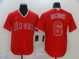 MLB Los Angeles Angels #6 Rendon Red Game Nike Jersey