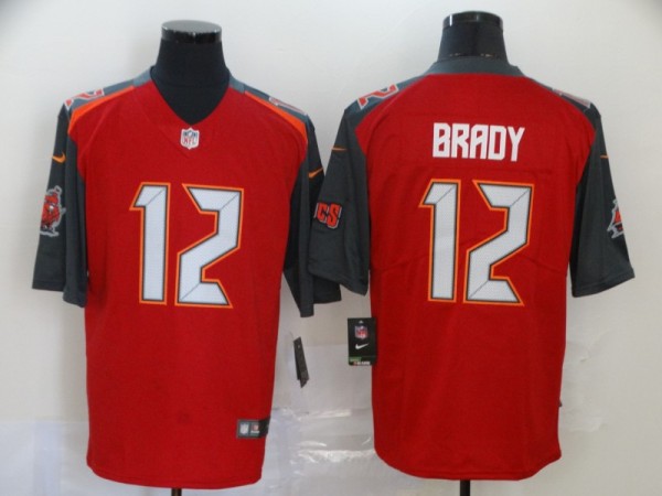 Tampa Bay Buccaneers #12 Brady Red Vapor Untouchable Limited Jersey