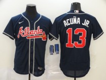 MLB Atlanta Braves #13 Ronald Acuña Jr Blue Flex Base Elite Jersey