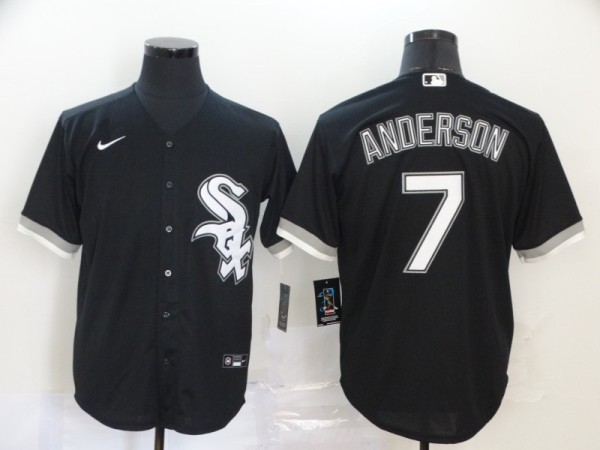 MLB Chicago White Sox #7 Anderson Black Game Nike Jersey