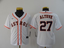 Youth MLB Houston Astros #27 Altuve White Game Nike Jersey