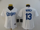 Women MLB Los Angeles Dodgers #13 Muncy White Game Nike Jersey