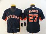 Youth MLB Houston Astros #27 Altuve Blue Game Nike Jersey