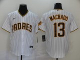 MLB San Diego Padres #13 Manny Machado White Game Nike Jersey