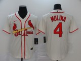 MLB Cardinals #4 Yadier Molina Cream Game Nike Jersey