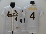 MLB Cardinals #4 Yadier Molina 2020 White Golden Flex Base Stitched Jersey