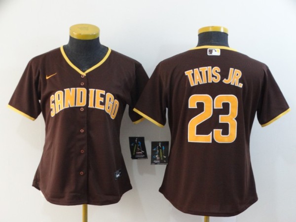 Women MLB San Diego Padres #23 Fernando Tatis Jr. Coffee Game Nike Jersey