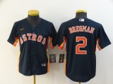 Women MLB Houston Astros #2 Bregman Blue Game Nike Jersey