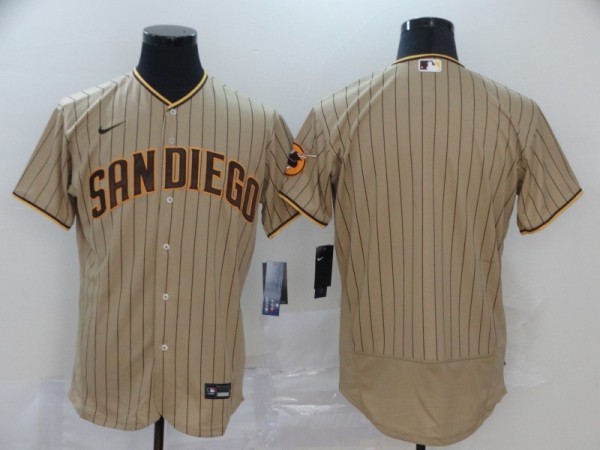 MLB San Diego Padres Blank Brown Strip Flex Base Elite Jersey