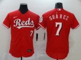 MLB Cincinnati Reds #7 Suarez Red Flex Base Elite Jersey