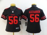 Women Nike San Francisco 49ers #56 Alexander Black Vapor Untouchable Limited Jersey