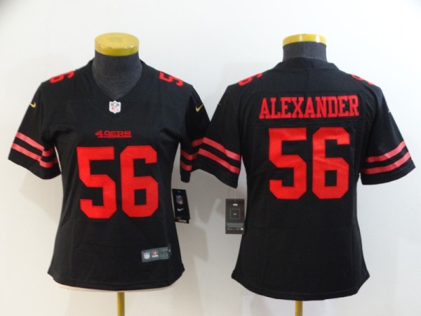 Women Nike San Francisco 49ers #56 Alexander Black Vapor Untouchable Limited Jersey