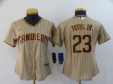 Women MLB San Diego Padres Tan Brown #23 Fernando Tatis Jr. Game Nike Jersey