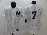 MLB New York Yankees #7 Mantle White Flex Base Elite Jersey