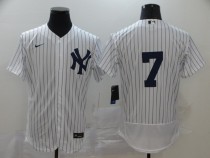 MLB New York Yankees #7 Mantle White Flex Base Elite Jersey