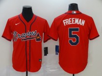 MLB Atlanta Braves #5 Freeman Red Game Nike Jersey