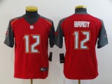 Youth Tampa Bay Buccaneers #12 Brady Red Vapor Untouchable Limited Jersey