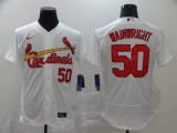 MLB Cardinals #50 Wainwright White Flex Base Elite Jersey