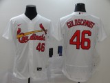 MLB Cardinals #46 Goldschmidt White Flex Base Elite Jersey