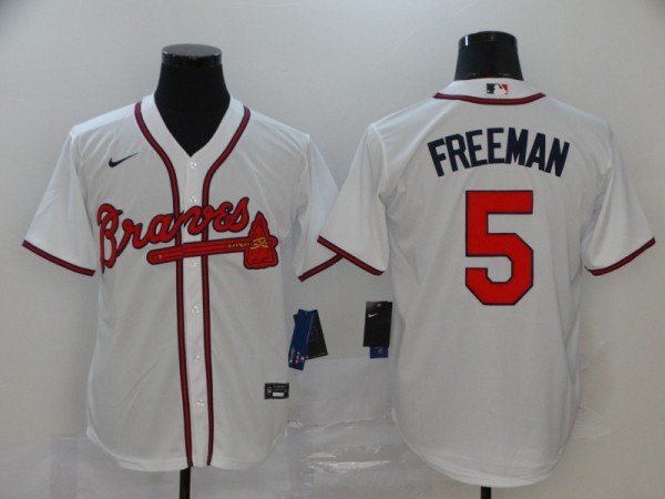 MLB Atlanta Braves #5 Freeman White Game Nike Jersey