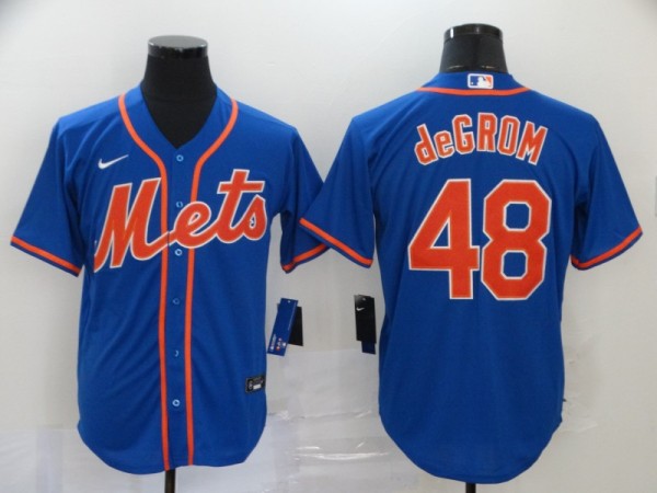 MLB New York Mets #48 Jacob deGrom Blue Game Nike Jersey