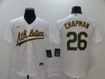 MLB Oakland Athletics #26 Chapman White Game Nike Jersey