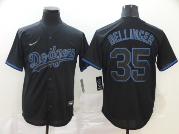 MLB Los Angeles Dodgers #35 Cody Bellinger Black Game Nike Jersey