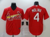 MLB Cardinals #4 Yadier Molina Red Game Nike Jersey