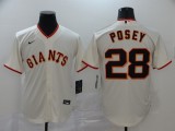 MLB San Francisco Giants #28 Posey Cream Game Nike Jersey