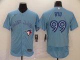 MLB Toronto Blue Jays #99 Ryu Light Blue Flex Base Elite Jersey