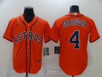 MLB Houston Astros #4 Springer Orange Game Nike Jersey