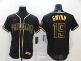 MLB San Diego Padres #19 Tony Gwynn Black Golden Flex Base Elite Jersey