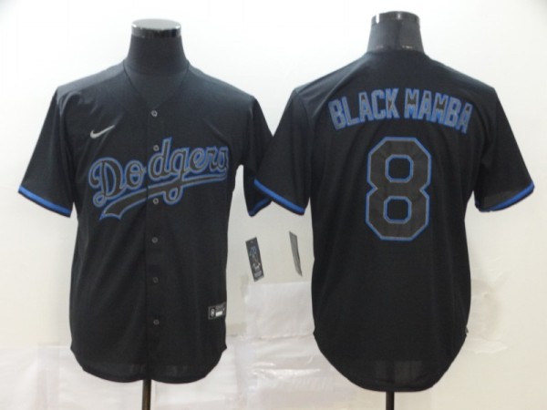 MLB Los Angeles Dodgers #8 Black Mamba Black Game Nike Jersey