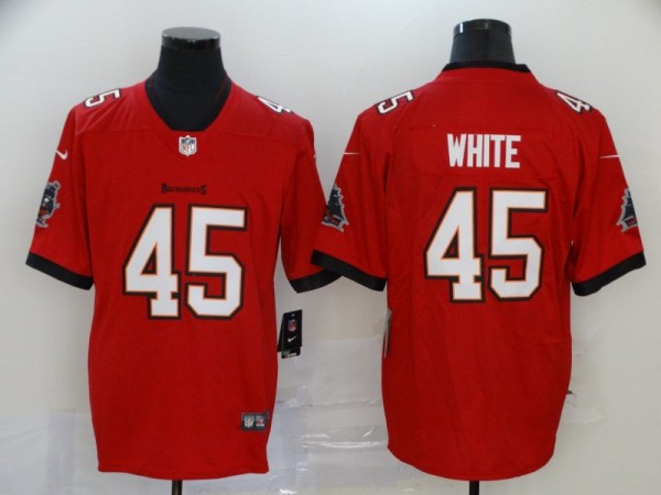 Men's Tampa Bay Buccaneers #45 White Red Vapor Untouchable Limited Jersey