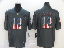 Copy Men's Tampa Bay Buccaneers #12 Brady Grey 2019 Salute To Service USA Flag Fashion Limited Jersey