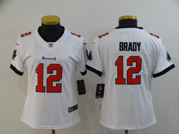 Women Tampa Bay Buccaneers #12 Brady White Vapor Untouchable Limited Jersey