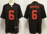 Men's Cleveland Browns #6 Baker Mayfield New Brown Color Rush Limited Jersey