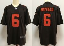 Men's Cleveland Browns #6 Baker Mayfield New Brown Color Rush Limited Jersey