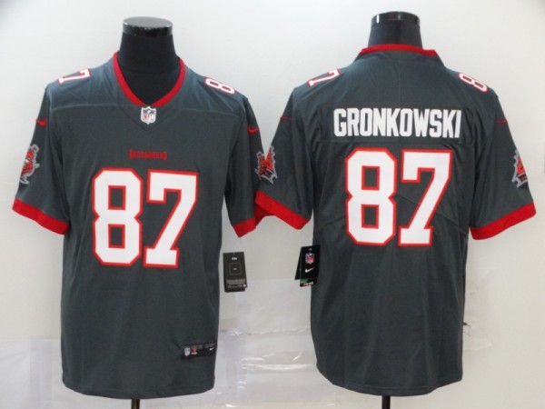 Men's Tampa Bay Buccaneers #87 Gronkowski Grey Vapor Untouchable Limited Jersey