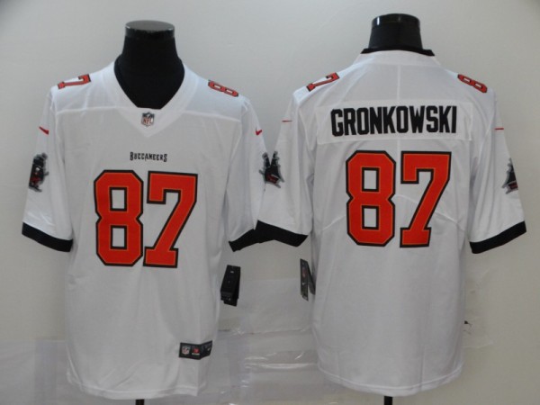 Men's Tampa Bay Buccaneers #87 Gronkowski White Vapor Untouchable Limited Jersey